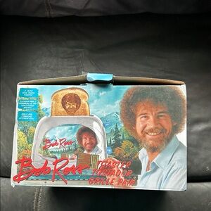 Bob Ross Toaster with Grille Pan - White